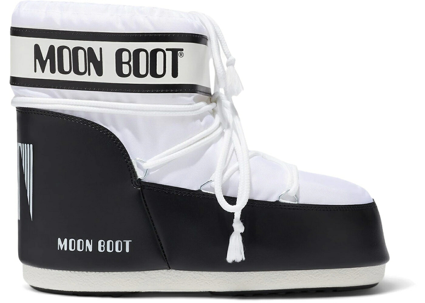 ムーンブーツ ブーツ アイコン ナイロン 白色 ホワイト 黒色 ブラック スニーカー ユニセックス MOON BOOT MOON BOOT ICON NYLON LOW WHITE BLACK / メンズ