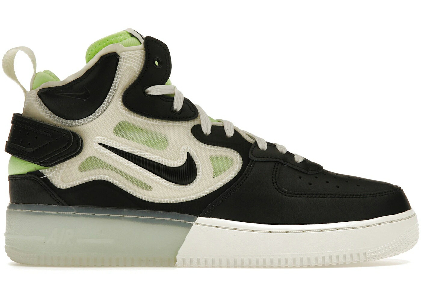 ナイキ リアクト ミッド 黒色 ブラック 緑 グリーン 青色 ブルー エアフォース スニーカー メンズ NIKE AIR FORCE 1 REACT MID BLACK SAIL GHOST GREEN / SAIL GHOST GREEN GLACIER BLUE 36,140円