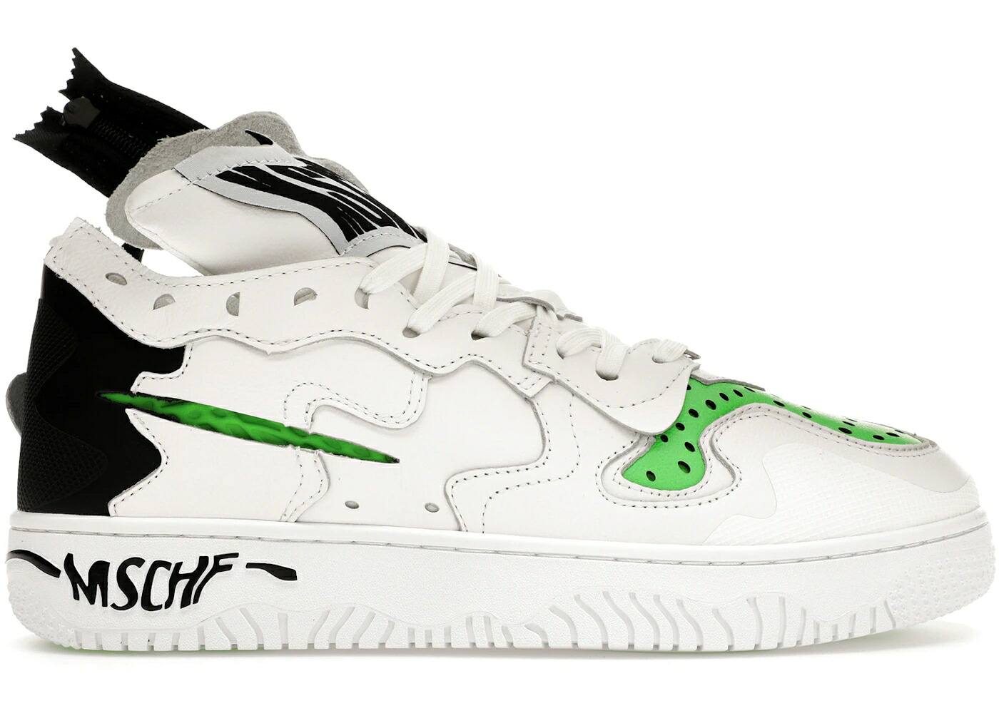 白いこと 白いこと 黒いこと 黒いこと 緑 緑であること スニーカー メンズ MSCHF SUPER NORMAL 2 ACRONYM AG / WHITE BLACK GREEN