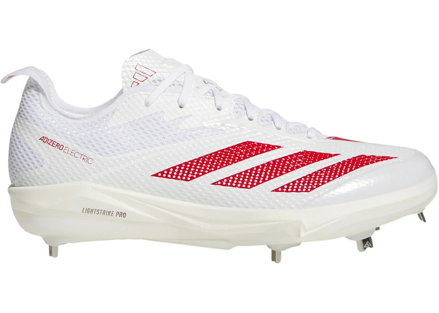 アディダス アディゼロ 白いこと 白いこと 野球クラブ 力強さ 赤 赤いこと 2.0 スニーカー メンズ ADIDAS ADIZERO ELECTRIC WHITE TEAM POWER RED / CLOUD WHITE TEAM POWER RED 2