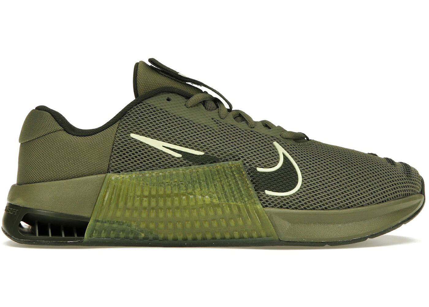 ナイキ オリーブ 緑 グリーン ハイ スニーカー メンズ NIKE METCON 9 OLIVE LUMINOUS GREEN / OLIVE HIGH VOLTAGE LUMINOUS