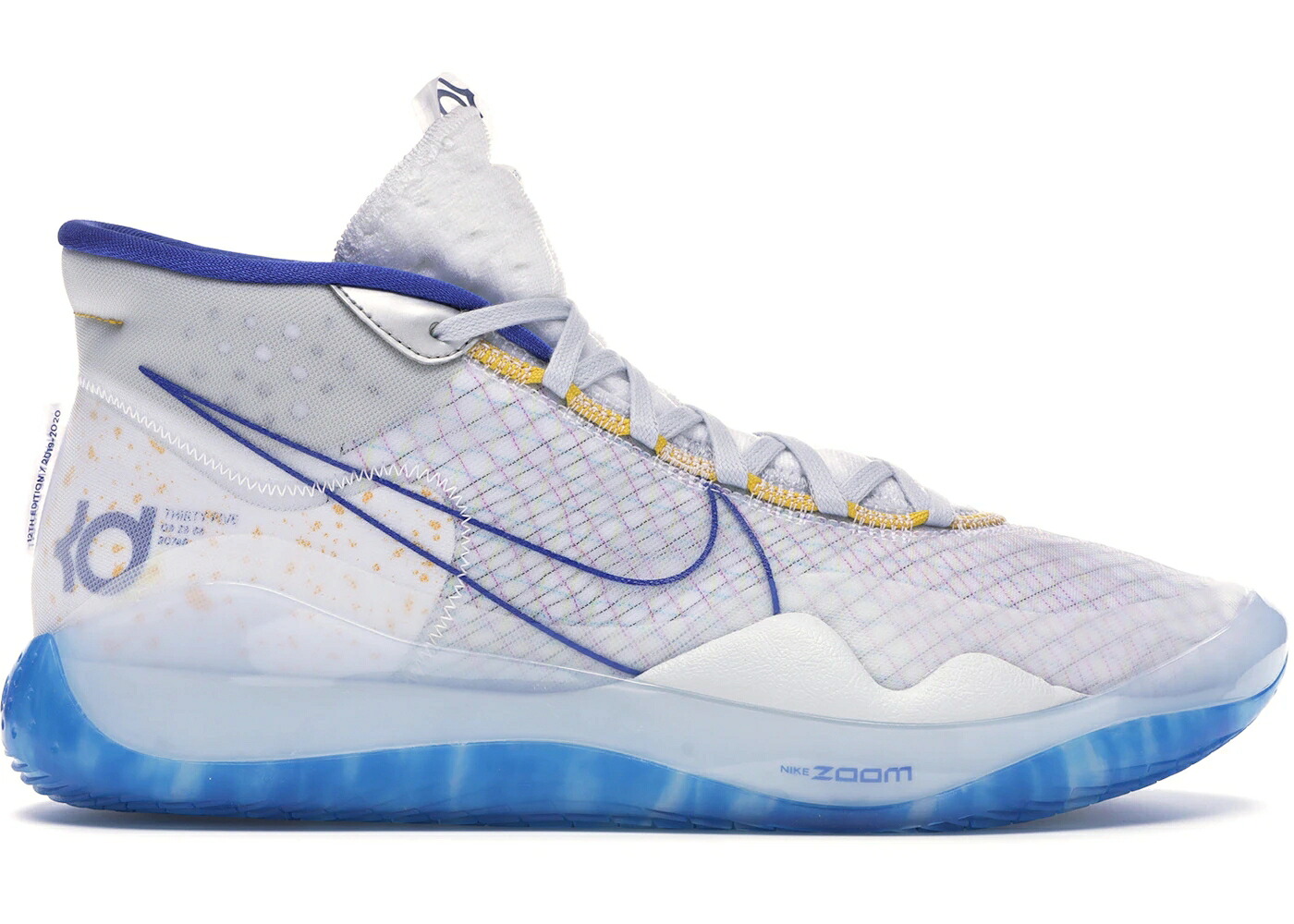 ナイキ ウォリアーズ 白いこと 白いこと ゴールド 競り合い 競り合いロイヤル 青 青み スニーカー メンズ NIKE KD 12 WARRIORS HOME / WHITE METALLIC GOLD GAME ROYAL