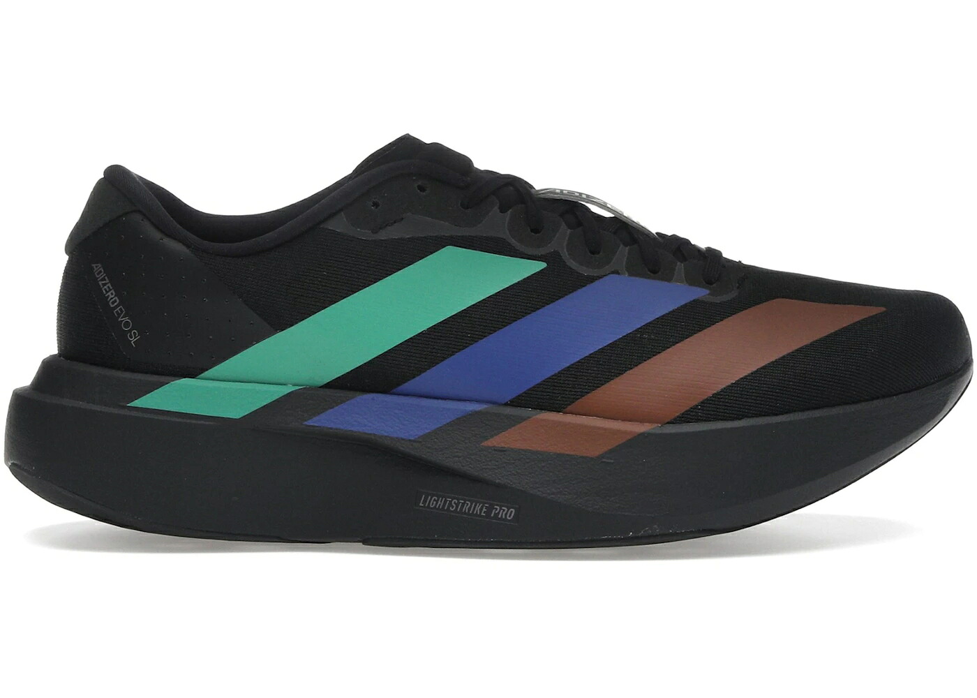 アディダス アディゼロ 黒色 ブラック 緑 グリーン 青色 ブルー コア コート スニーカー メンズ ADIDAS ADIZERO EVO SL PHARRELL HUMANRACE BLACK GREEN BLUE / CORE BLACK SEMI COURT GREEN SEMI