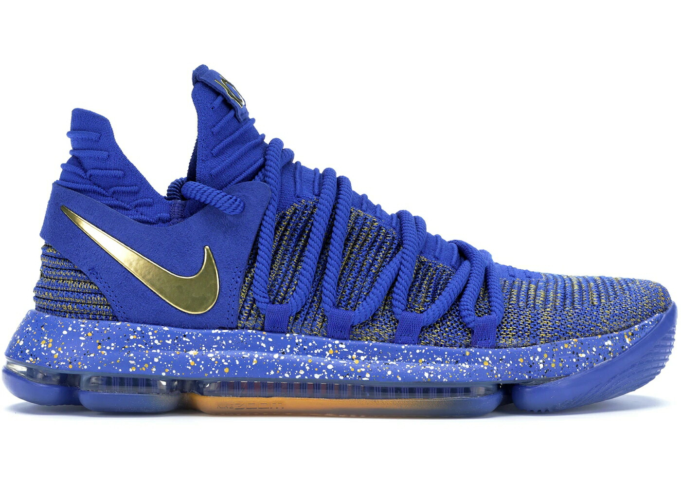 ナイキ 青碧 青碧 ゴールド スニーカー メンズ NIKE KD 10 FINALS / RACER BLUE METALLIC GOLD