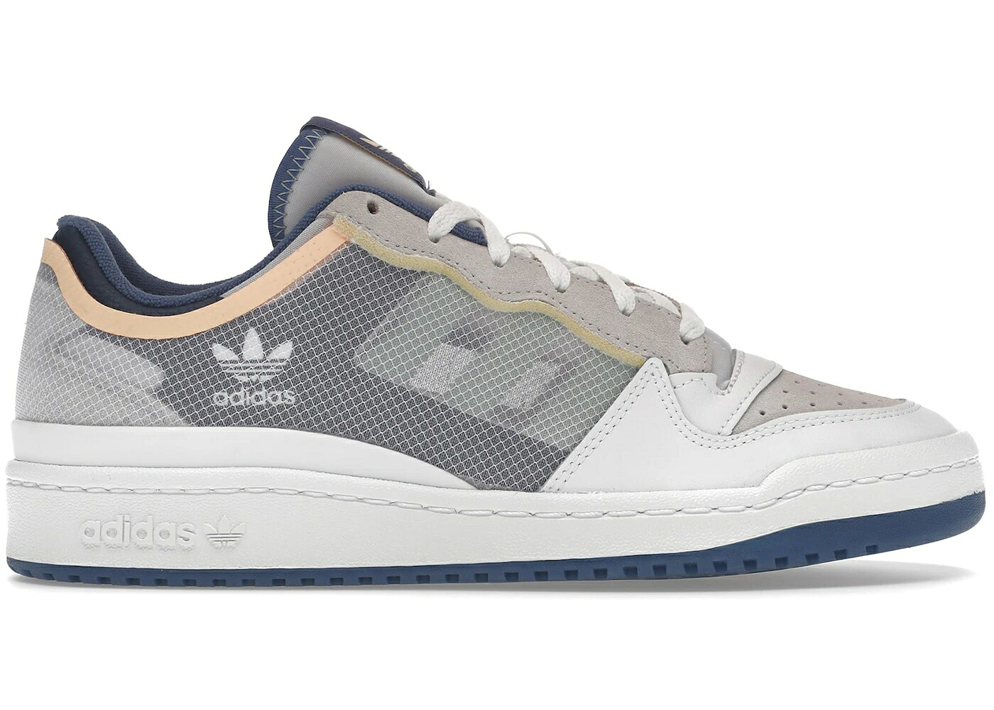 アディダス フォーラム 白色 ホワイト 橙 オレンジ クルー 青色 ブルー スニーカー メンズ ADIDAS FORUM LOW TT CLOUD WHITE ACID ORANGE CREW BLUE / CLOUD WHITE ACID ORANGE CREW