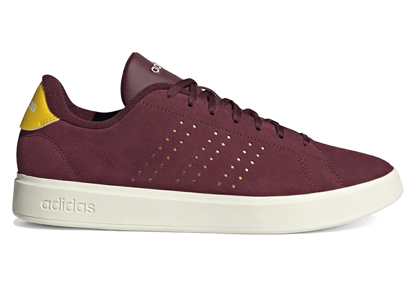 アディダス マルーン 黄色 イエロー 白色 ホワイト 2.0 スニーカー メンズ ADIDAS ADVANTAGE MAROON UTILITY YELLOW / MAROON UTILITY YELLOW OFF WHITE