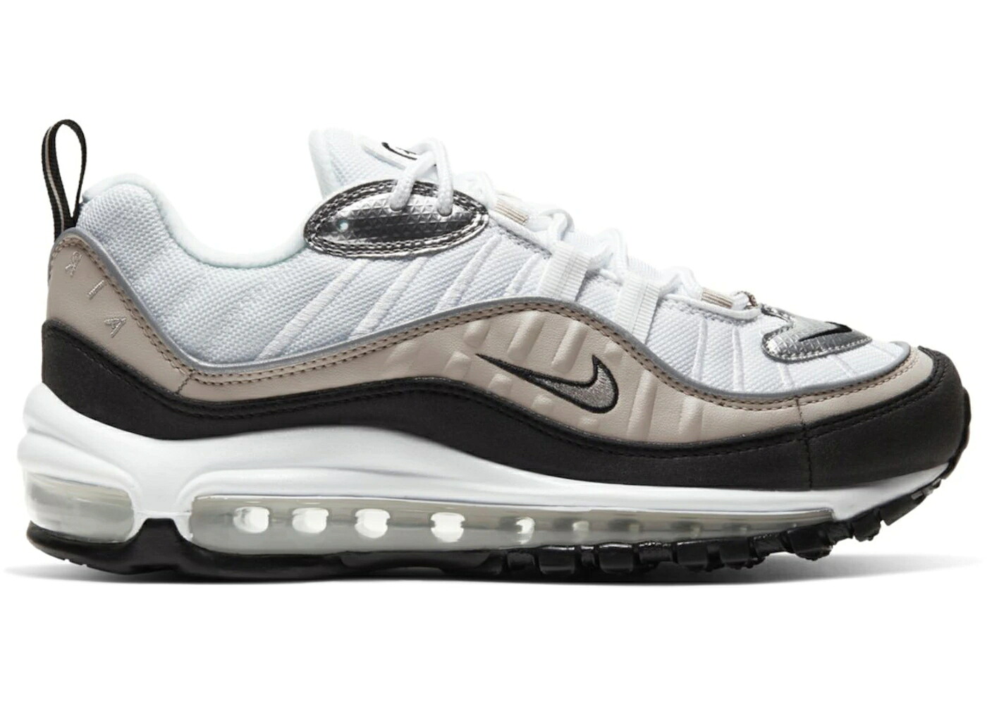 ナイキ マックス 銀色 シルバー 白色 ホワイト エアマックス WOMEN'S スニーカー レディース NIKE AIR MAX 98 SILVER DESERT (WOMEN'S) / WHITE METALLIC SILVER DESERT
