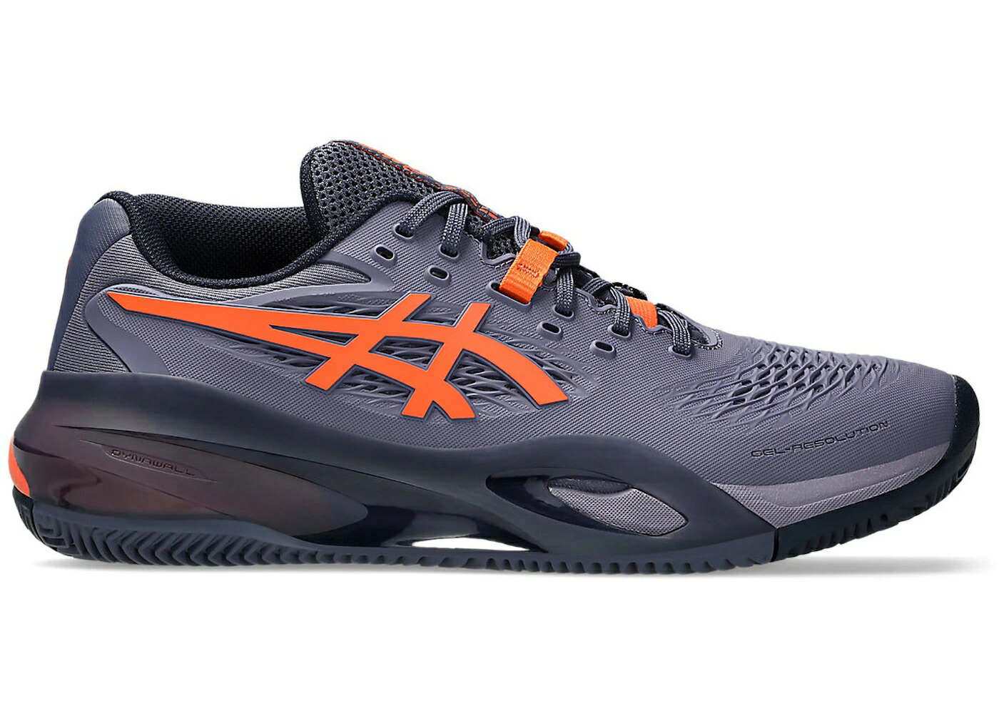 アシックス 紫 パープル 橙 オレンジ スニーカー メンズ ASICS GEL-RESOLUTION X CLAY GREYISH PURPLE NOVA ORANGE / GREYISH PURPLE NOVA ORANGE