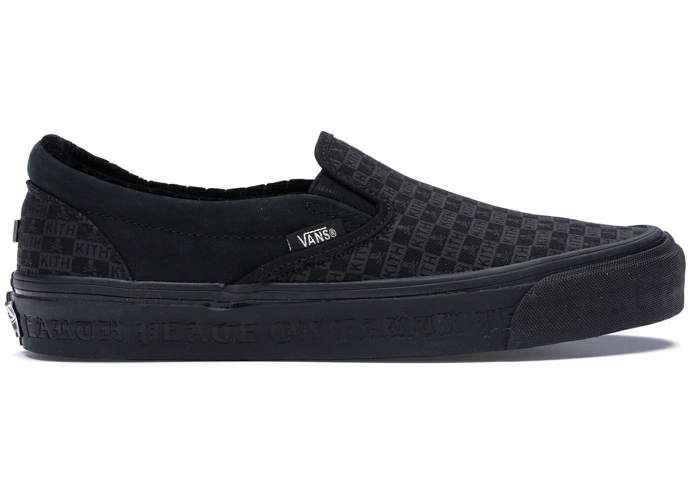 ヴァンズ バンズ スリッポン 黒色 ブラック スニーカー メンズ VANS SLIP-ON KITH X MASTERMIND JAPAN BLACK / BLACK BLACK|スニケス