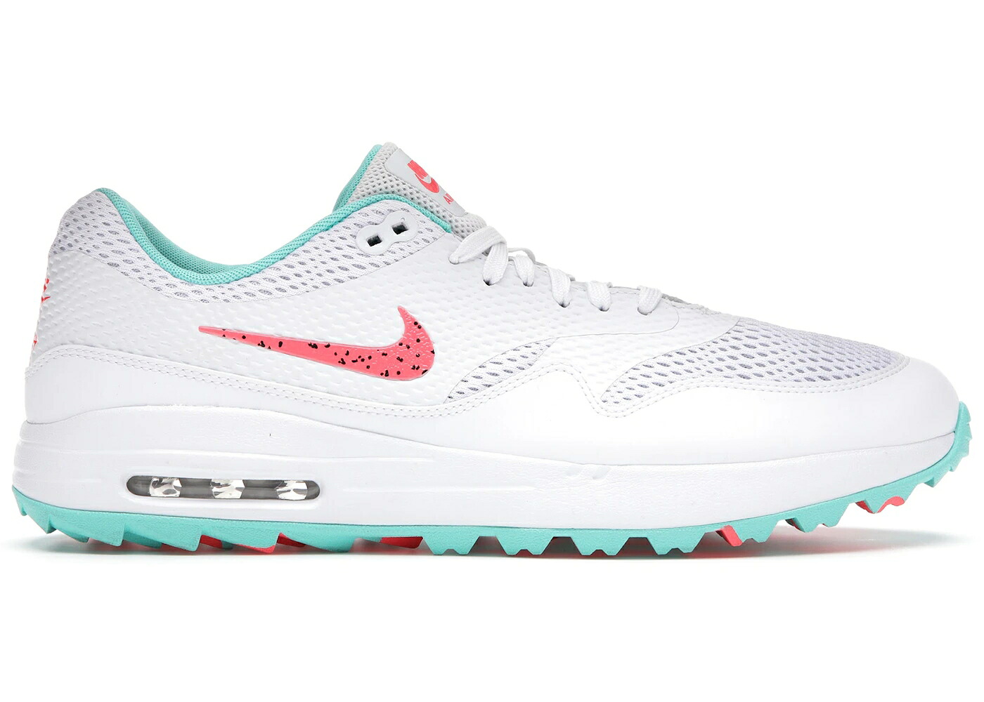 ナイキ マックス ゴルフ 白色 ホワイト 緑 グリーン エアマックス スニーカー メンズ NIKE AIR MAX 1 GOLF WATERMELON / WHITE HOT PUNCH AURORA GREEN｜スニケス