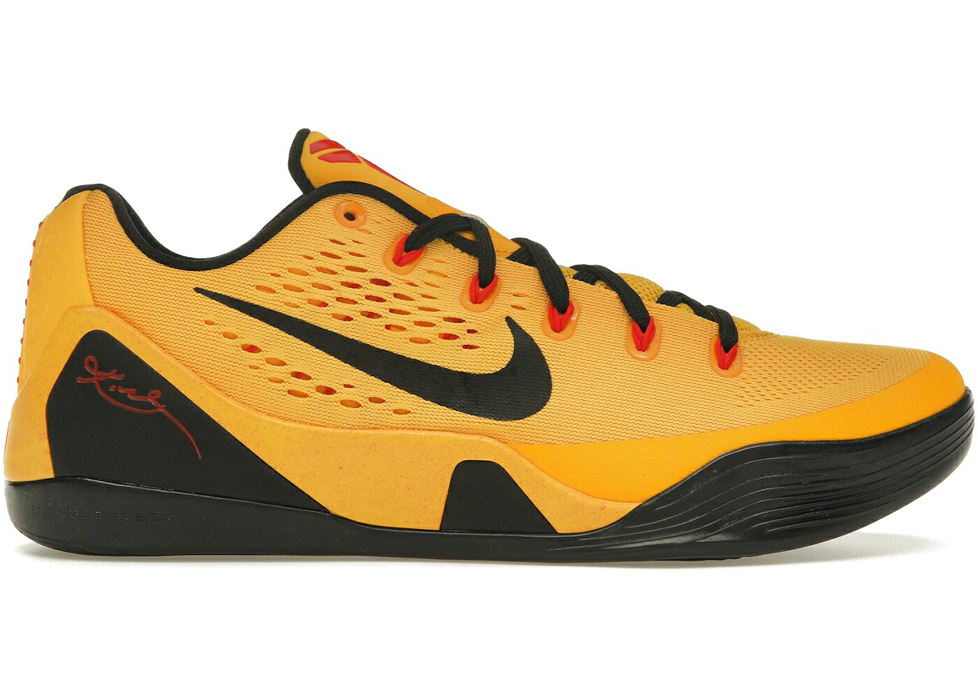 ナイキ コービー ゴールド 黒いこと 黒いこと レーザ スニーカー メンズ NIKE KOBE 9 EM LOW BRUCE LEE / UNIVERSITY GOLD BLACK LASER