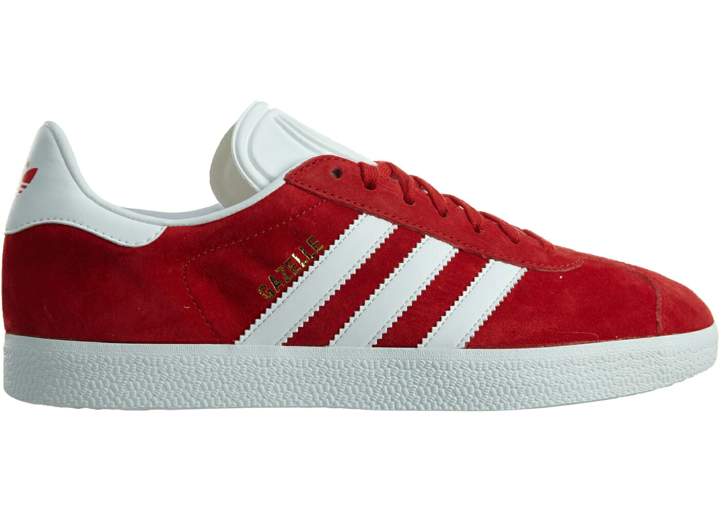 アディダス ガゼル 白色 ホワイト ゴールド スニーカー メンズ ADIDAS GAZELLE SCARLET/WHITE/GOLD METALLIC / SCARLET WHITE GOLD METALLIC|スニケス