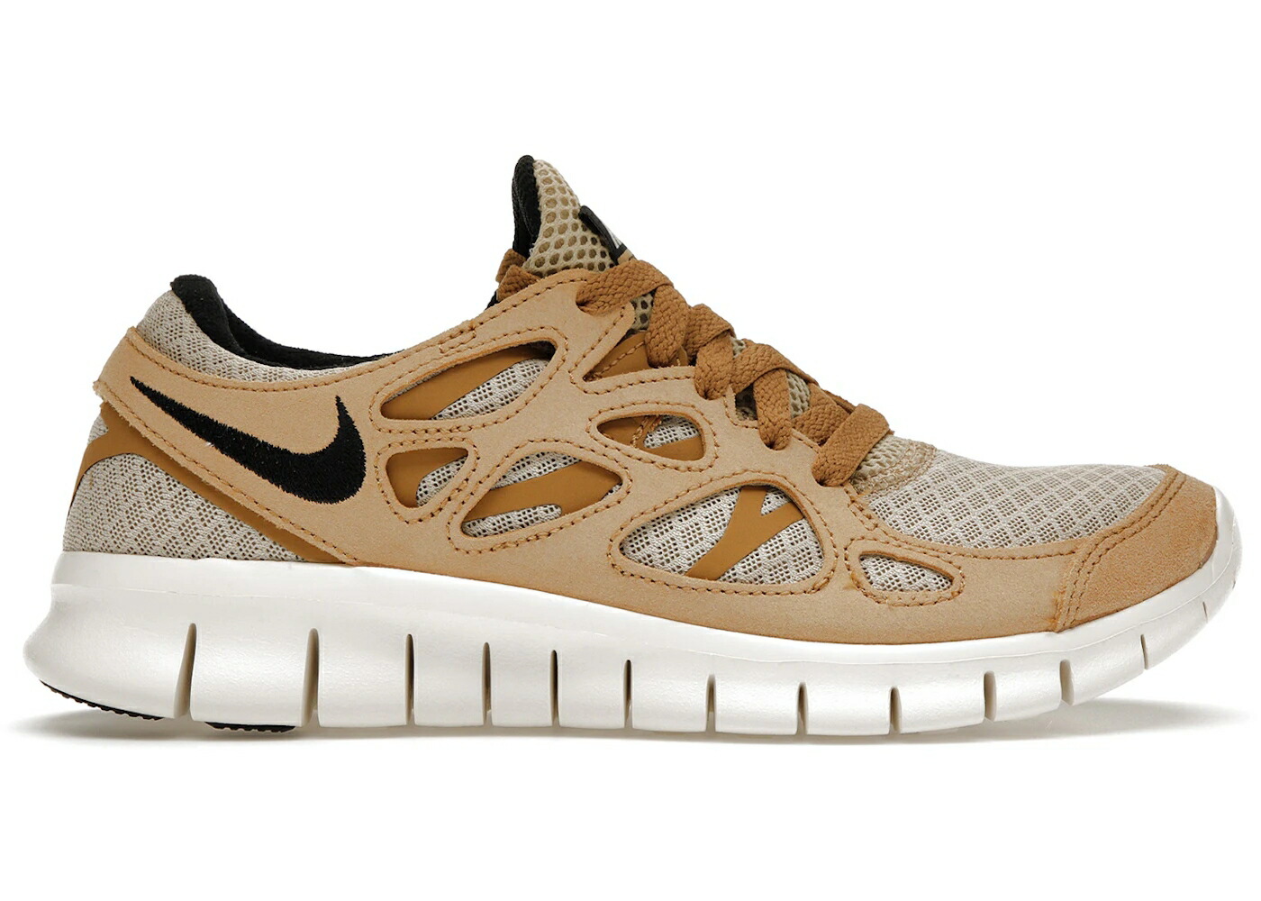 ナイキ フリー ラン ベージュ 白色 ホワイト 黒色 ブラック WOMEN'S スニーカー レディース NIKE FREE RUN 2 BEIGE (WOMEN'S) / BEIGE WHITE BLACK