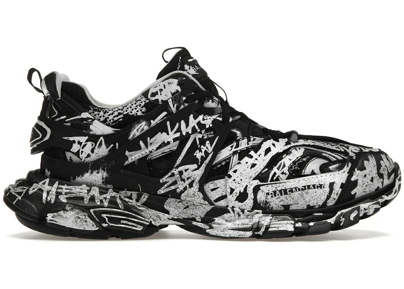 バレンシアガ 貨物自動車 黒いこと 黒いこと 白いこと 白いこと スニーカー メンズ BALENCIAGA TRACK GRAFFITI BLACK WHITE / BLACK WHITE