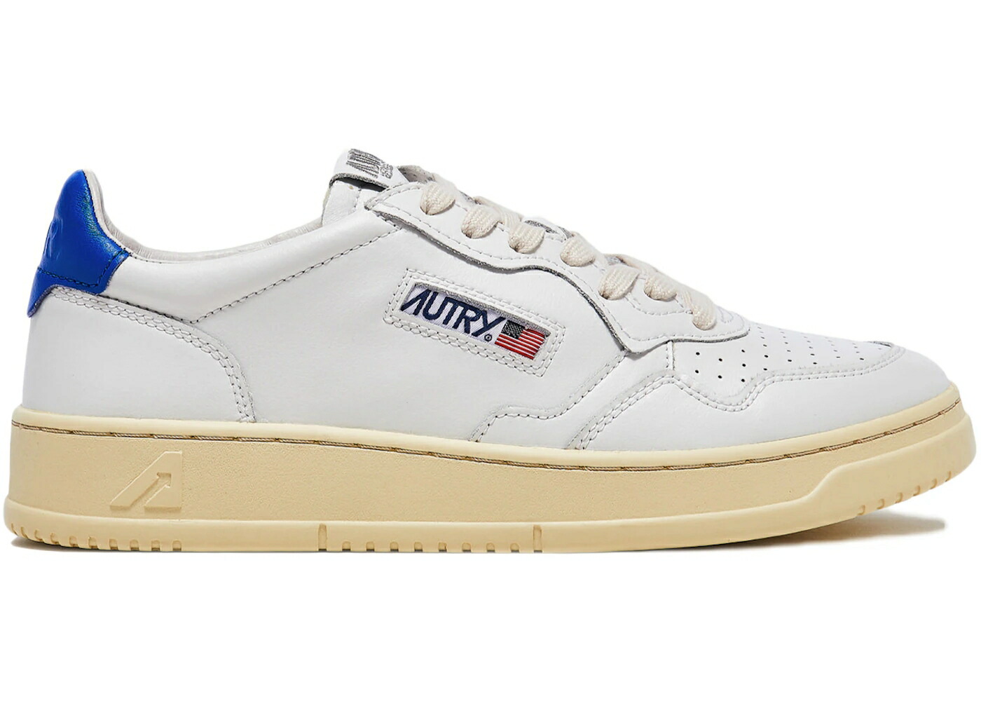 なめし革 白いこと 白いこと アズール 皮膚軟化剤 スニーカー メンズ AUTRY MEDALIST LEATHER LOW WHITE AZURE / WHITE AZURE CREAM