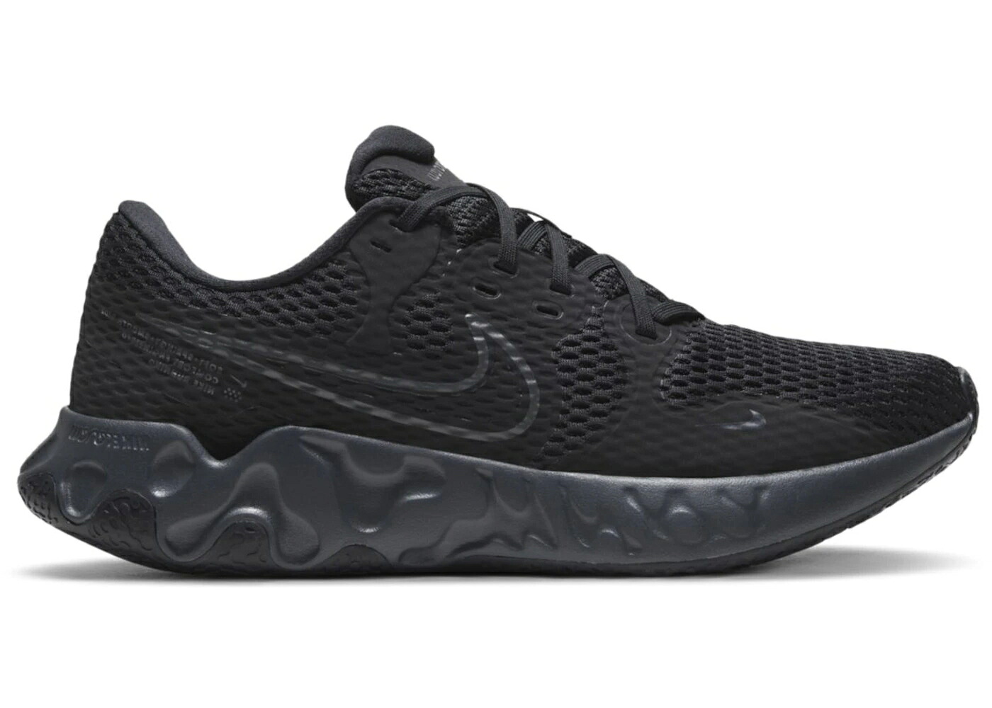 ナイキ 黒色 ブラック スニーカー メンズ NIKE RENEW RIDE 2 BLACK ANTHRACITE / BLACK ANTHRACITE