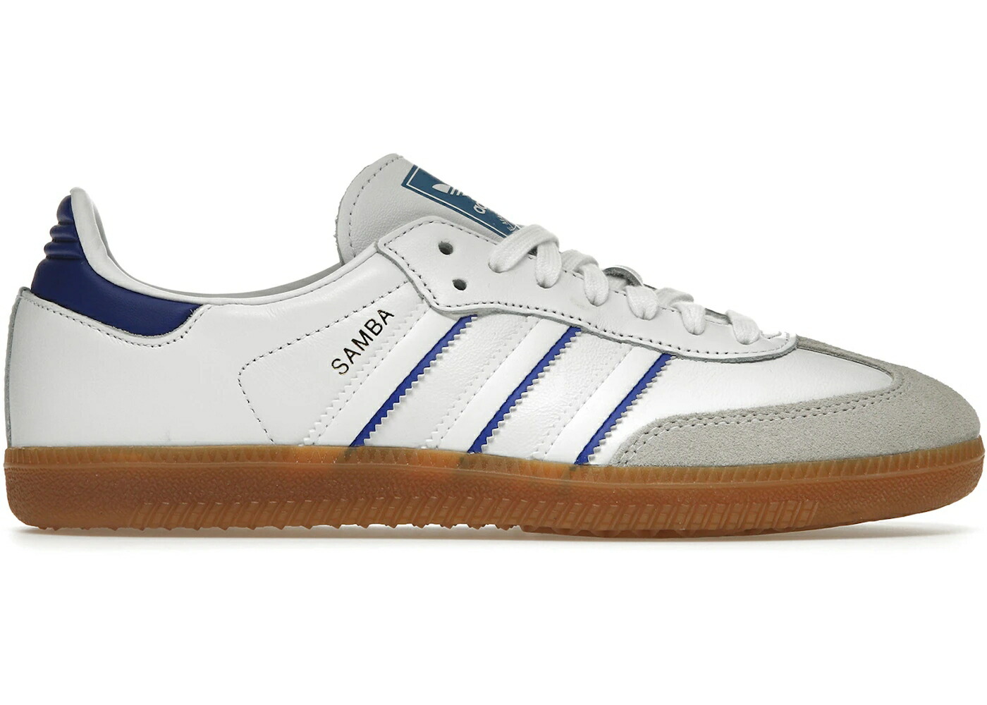 アディダス サンバ なめし革 白いこと 白いこと 青味 青み スニーカー メンズ ADIDAS SAMBA LEATHER CLOUD WHITE LUCID BLUE / CLOUD WHITE LUCID BLUE GUM