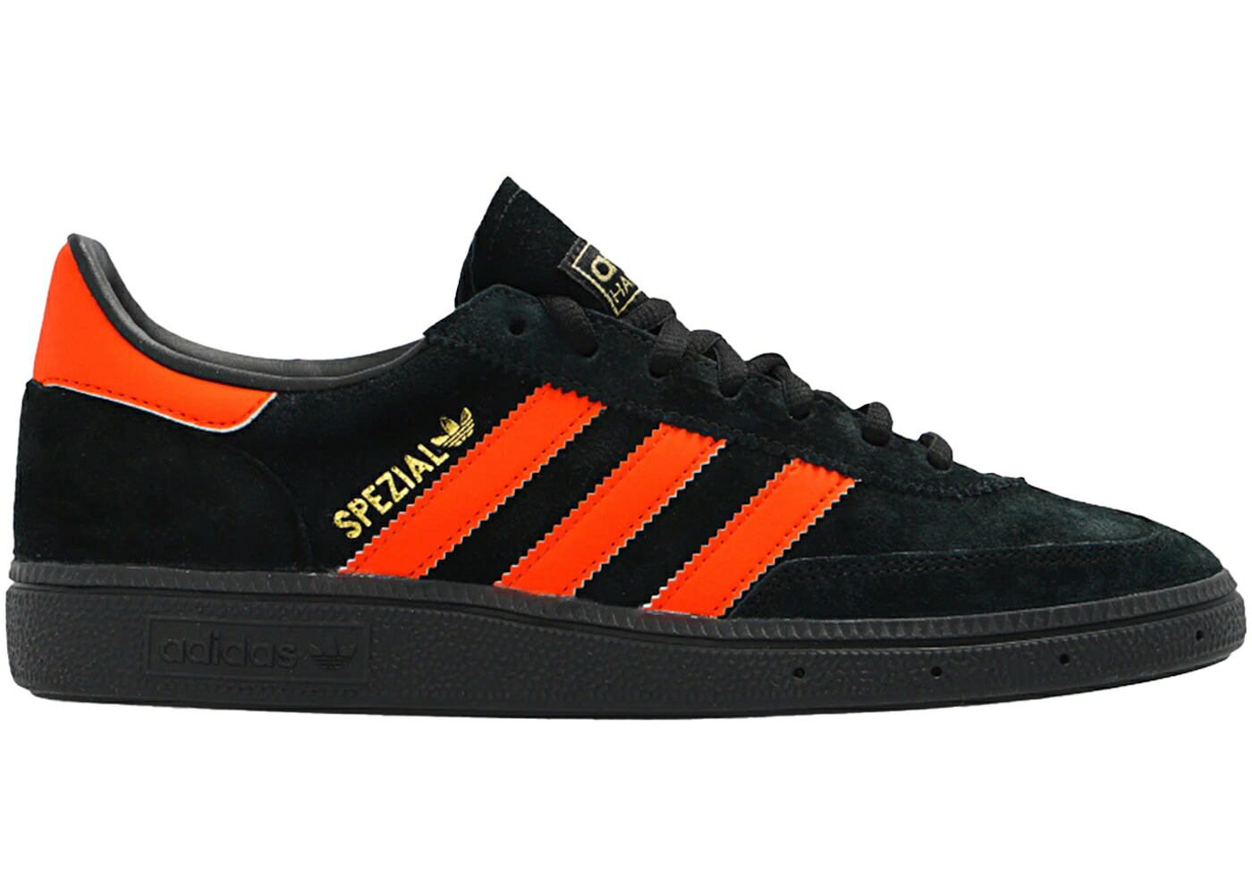 アディダス ハンドボール スペシアル 黒いこと 黒いこと 橙 オレンジ色 中核グループ ゴールド スニーカー メンズ ADIDAS HANDBALL SPEZIAL BLACK ORANGE / CORE BLACK ORANGE GOLD METALLIC