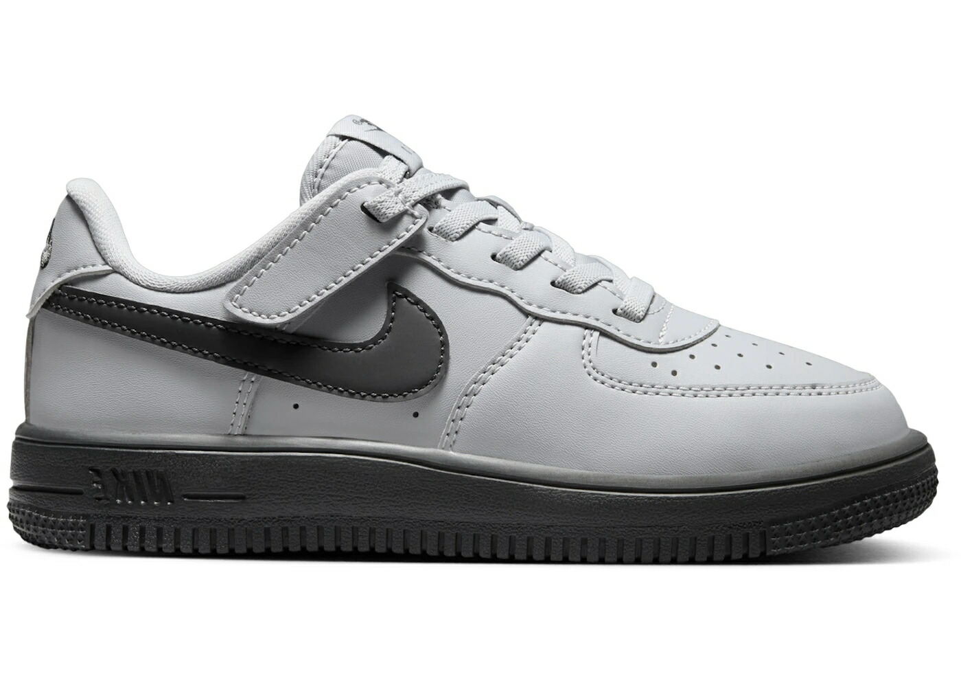 ナイキ 薄墨色 薄墨色 お坊っちゃん キッズ NIKE FORCE 1 LOW EASYON WOLF GREY DARK SMOKE (なおなお書き) / WOLF GREY DARK SMOKE GREY もの言う花 マタニティ スニーカー