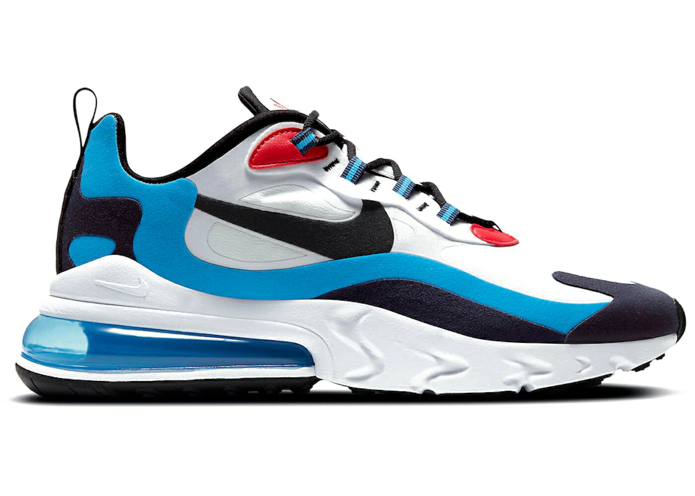 ナイキ マックス リアクト 青色 ブルー 赤 レッド 白色 ホワイト エアマックス スニーカー メンズ NIKE AIR MAX 270 REACT PHOTO BLUE UNIVERSITY RED / WHITE PHOTO BLUE UNIVERSITY RED|スニケス