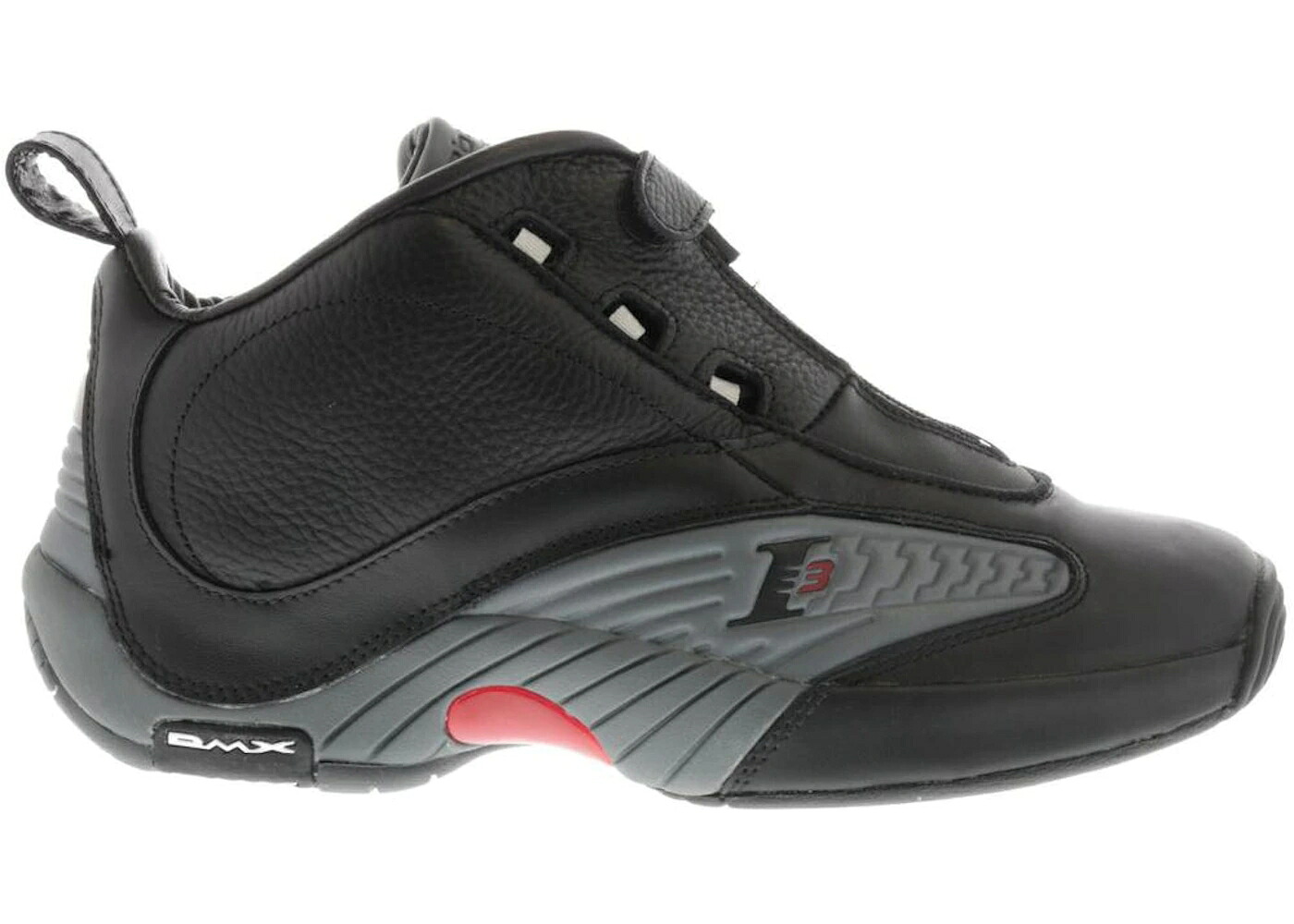 リーボック 黒色 ブラック 灰色 グレー 赤 レッド スニーカー メンズ REEBOK ANSWER IV BLACK GREY (2017) / BLACK RIVET GREY EXCELLENT RED｜スニケス