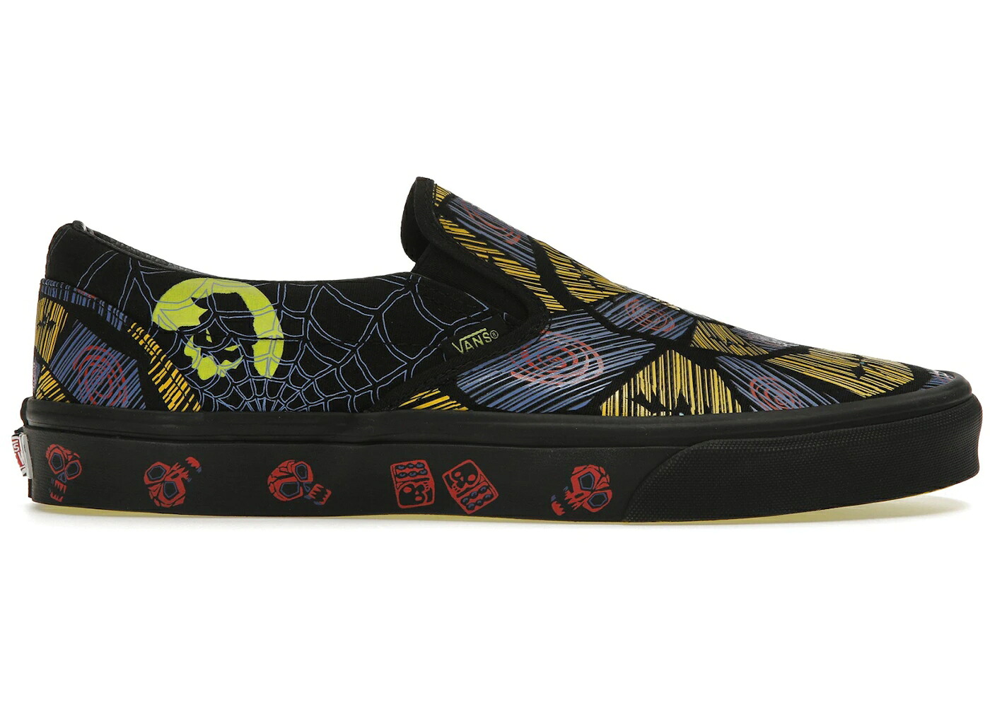 ヴァンズ バンズ 古典派音楽 スリッポン 夢魔 クリスマス 黒いこと 黒いこと スニーカー メンズ VANS CLASSIC SLIP-ON THE NIGHTMARE BEFORE CHRISTMAS OOGIE BOOGIE / BLACK MULTI