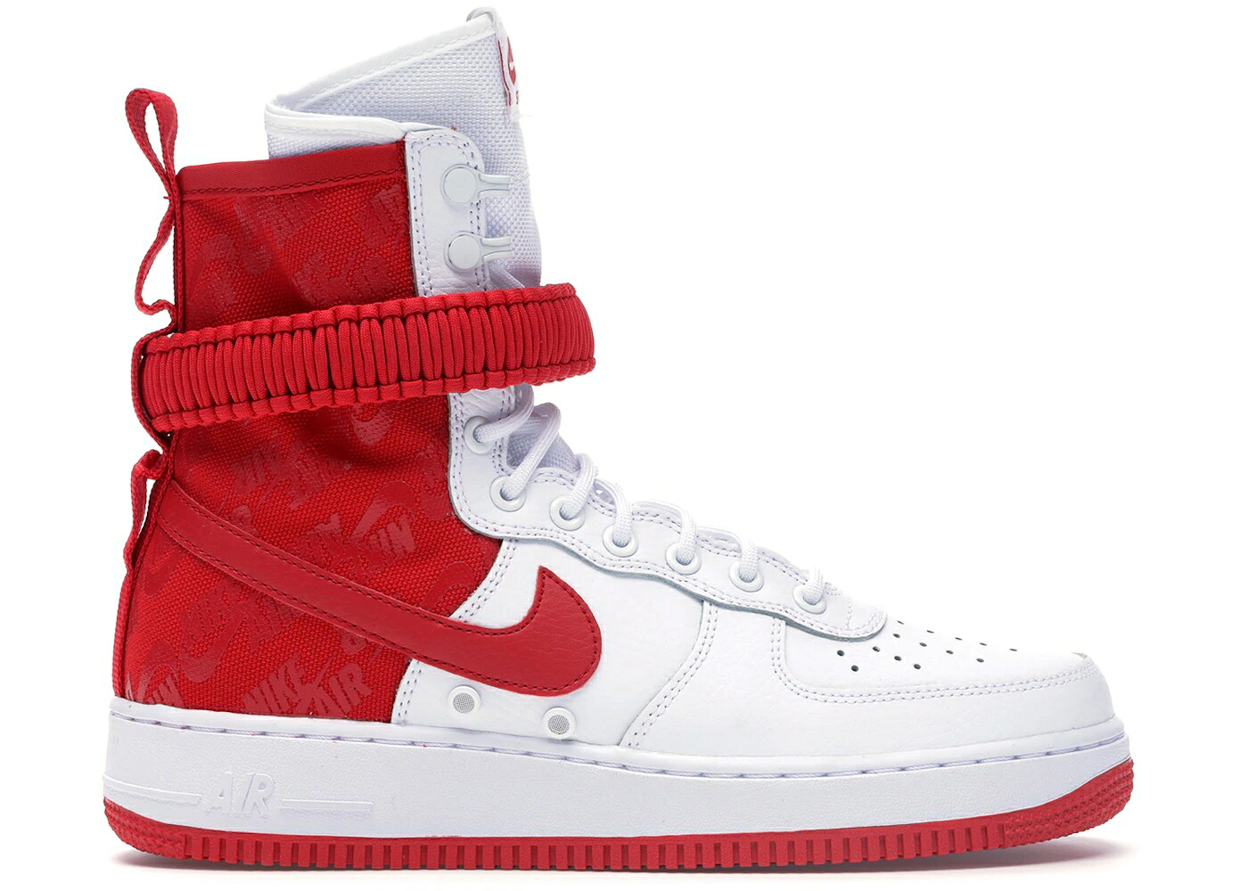 ナイキ ハイ 白色 ホワイト 赤 レッド エアフォース スニーカー メンズ NIKE SF AIR FORCE 1 HIGH WHITE UNIVERSITY RED / WHITE UNIVERSITY RED UNIVERSITY｜スニケス