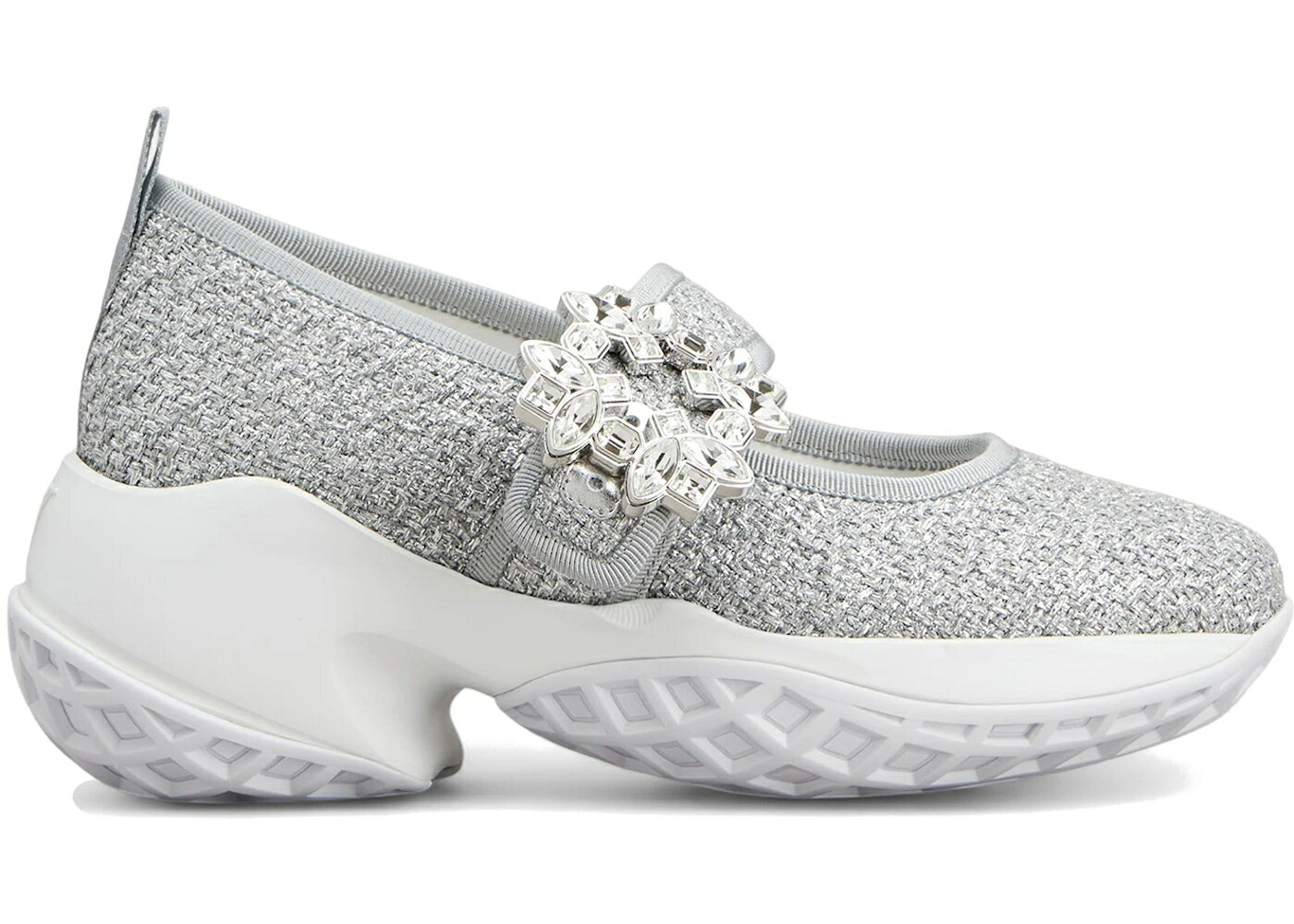 ラン 銀色 シルバー バックル VIV' WOMEN'S スニーカー レディース ROGER VIVIER ROGER VIVIER RUN BABIES SILVER CRYSTAL BUCKLE (WOMEN'S) /