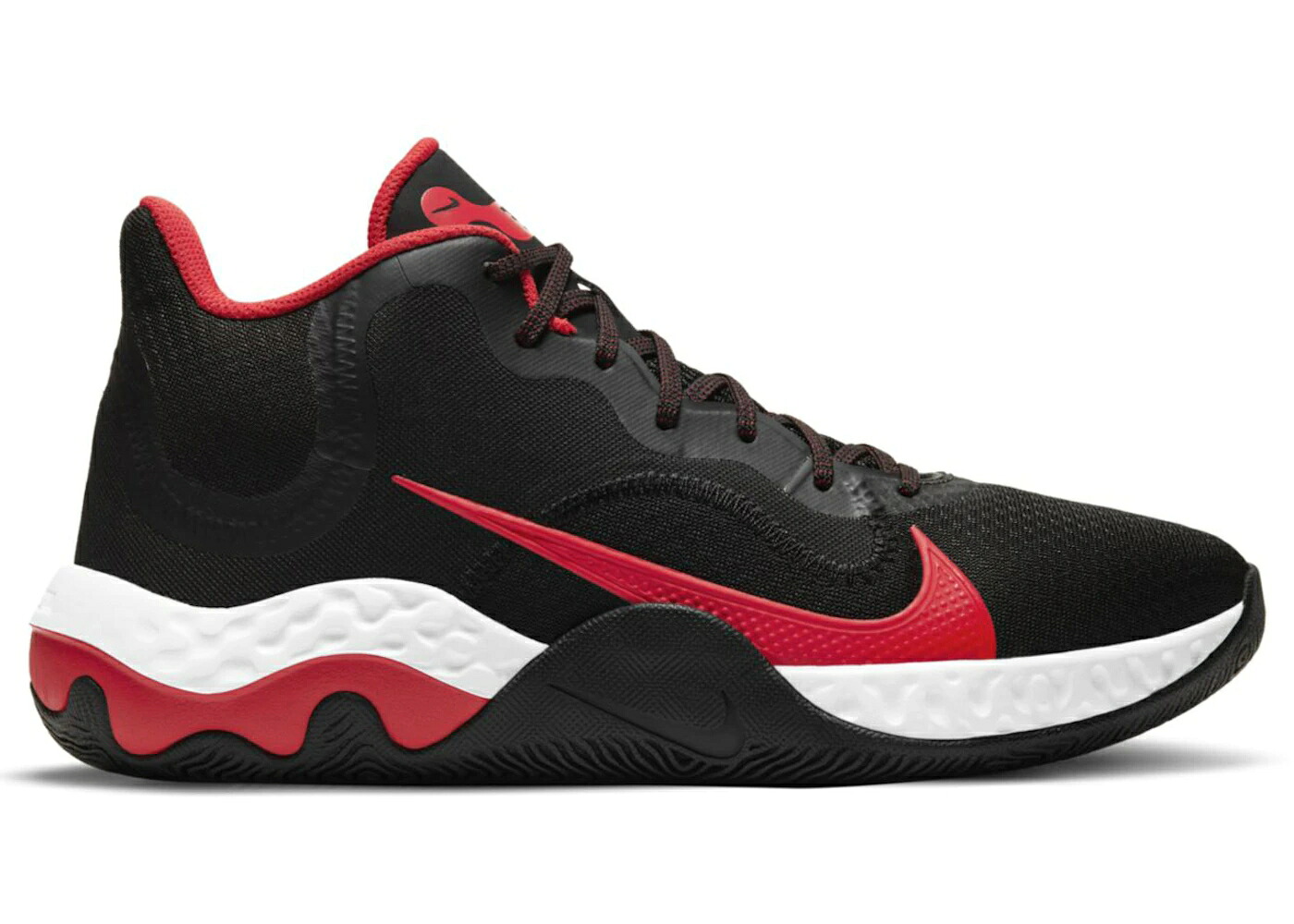 ナイキ 黒色 ブラック 赤 レッド 白色 ホワイト スニーカー メンズ NIKE RENEW ELEVATE BLACK UNIVERSITY RED / BLACK UNIVERSITY RED WHITE｜スニケス