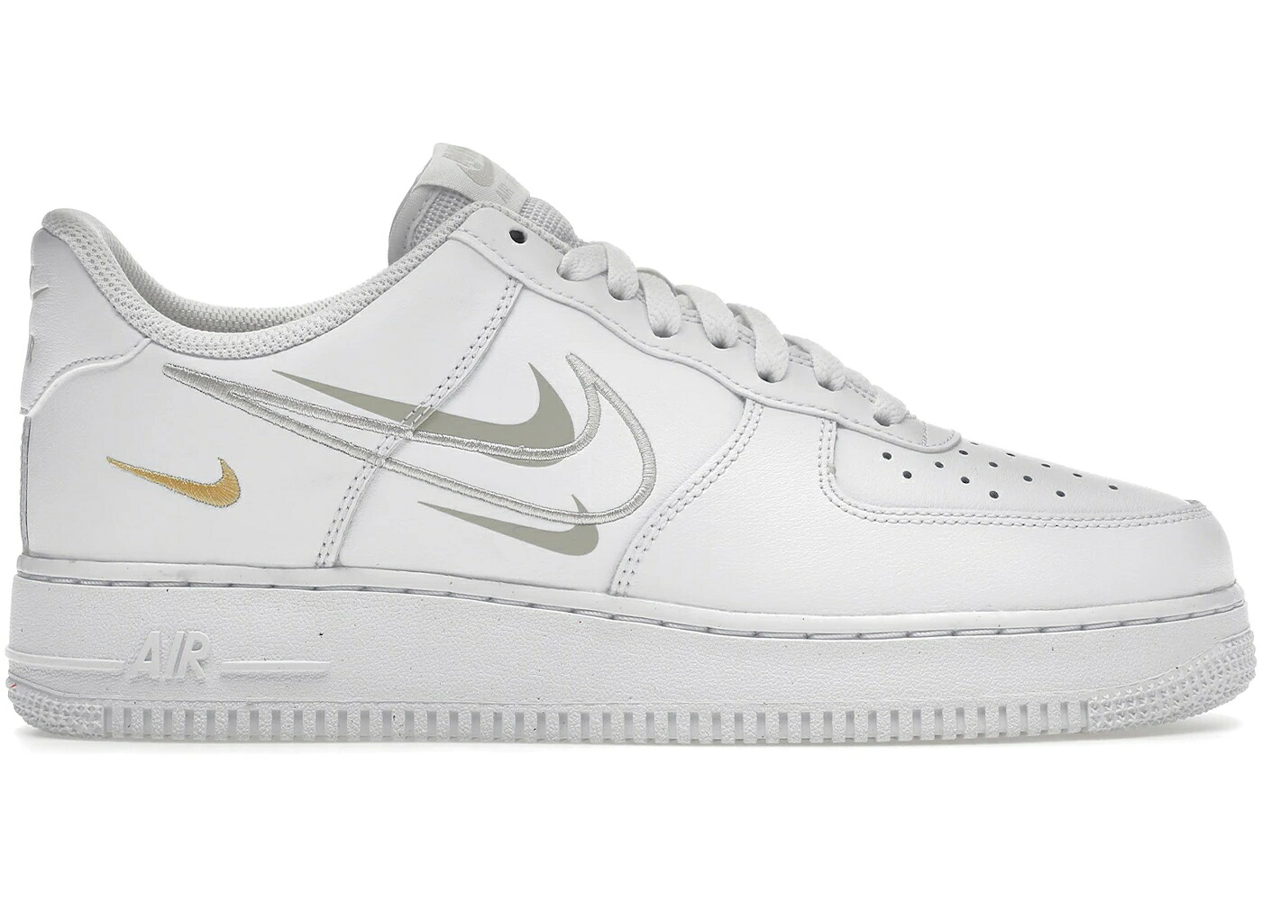 ナイキ 白色 ホワイト 黄色 イエロー エアフォース スニーカー メンズ NIKE AIR FORCE 1 LOW MULTI-SWOOSH WHITE YELLOW / WHITE PHANTOM LIGHT BONE|スニケス