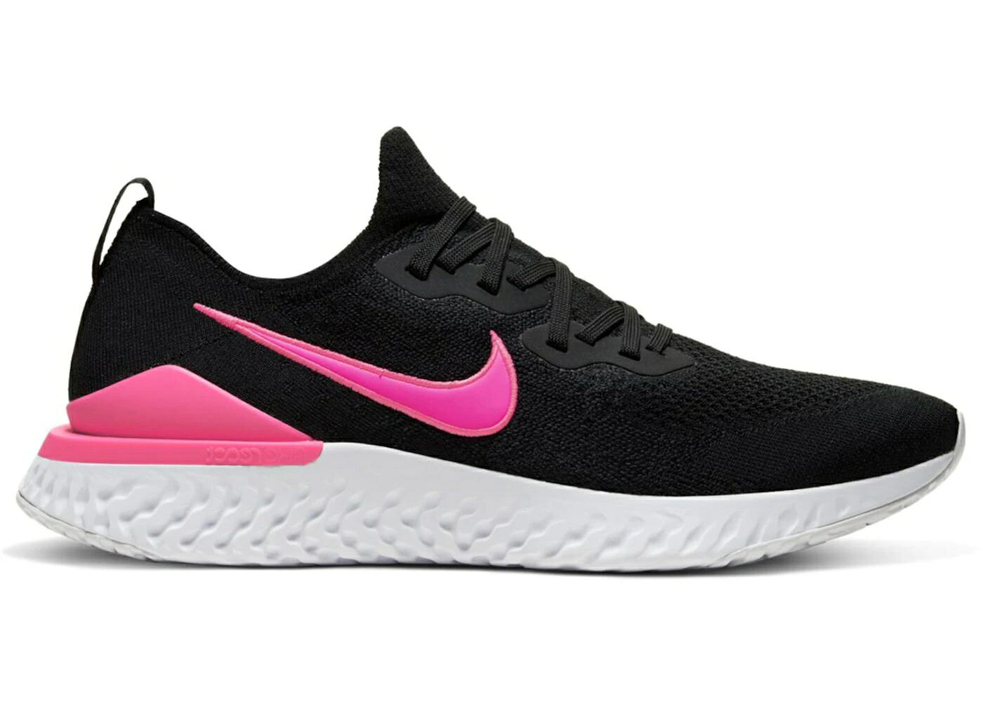 ナイキ エピック リアクト フライニット ピンク ブラスト 黒色 ブラック 白色 ホワイト スニーカー メンズ NIKE EPIC REACT FLYKNIT 2 PINK BLAST / BLACK BLACK PINK BLAST WHITE｜スニケス