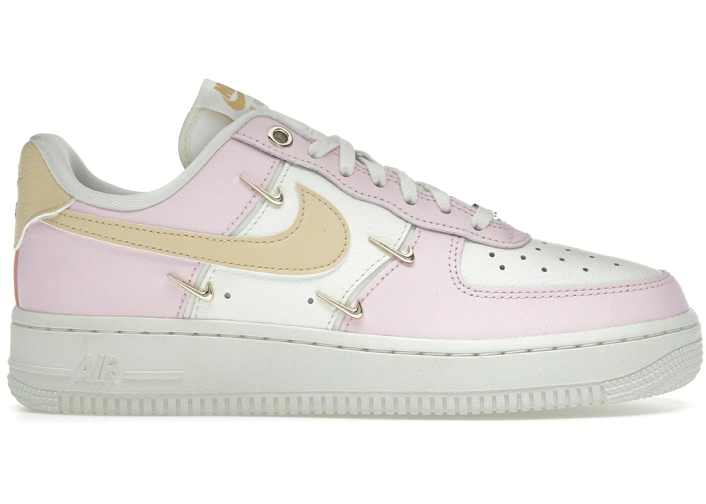 ナイキ サクラ色 スウッシュ スウォッシュ ゴールド 空軍 \u002707 WOMEN\u0027S スニーカー レディース NIKE AIR FORCE 1 LOW LX PINK FOAM MINI SWOOSH (WOMEN\u0027S) / PINK FOAM SAIL METALLIC GOLD