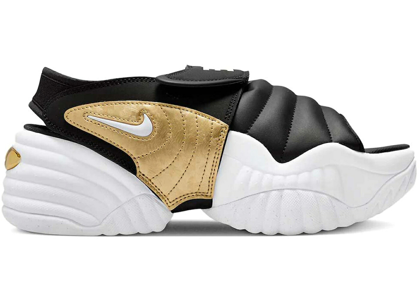 ナイキ 黒いこと 黒いこと ゴールド 白いこと 白いこと WOMEN\u0027S スニーカー レディース NIKE AIR ADJUST FORCE SANDAL BLACK METALLIC GOLD (WOMEN\u0027S) / BLACK METALLIC GOLD WHITE