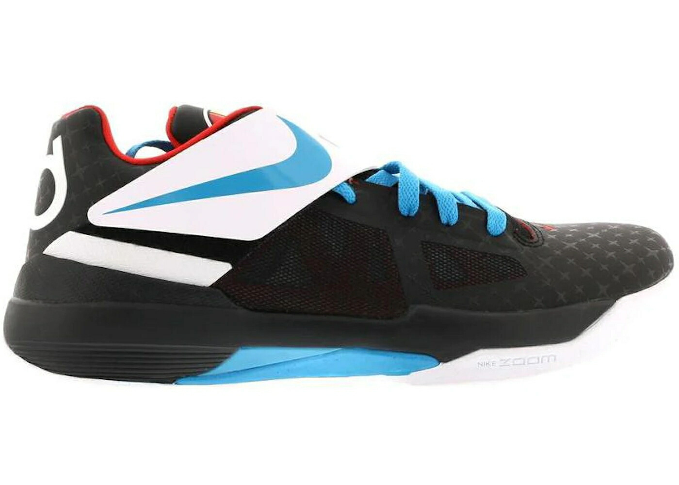 ナイキ 黒色 ブラック スニーカー メンズ NIKE KD 4 N7 BLACK / BLACK DARK TURQUOISE CHALLENGE