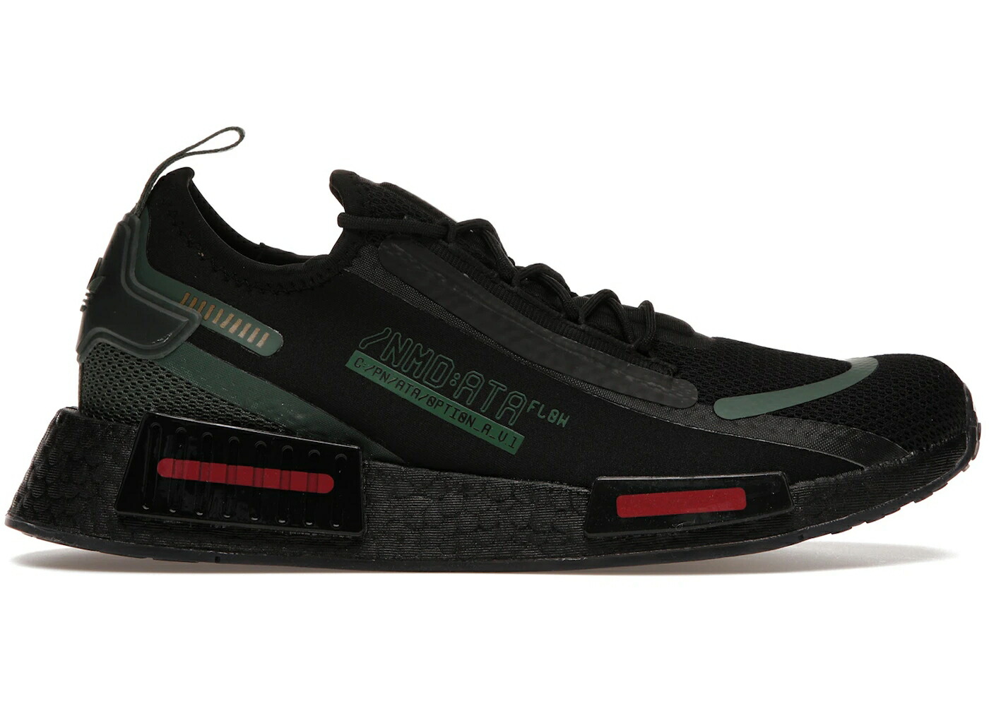 アディダス コア 黒色 ブラック 緑 グリーン スターウォーズ スニーカー メンズ ADIDAS NMD R1 SPECTOO STAR WARS BOBA FETT / CORE BLACK GREEN OXIDE BLISS
