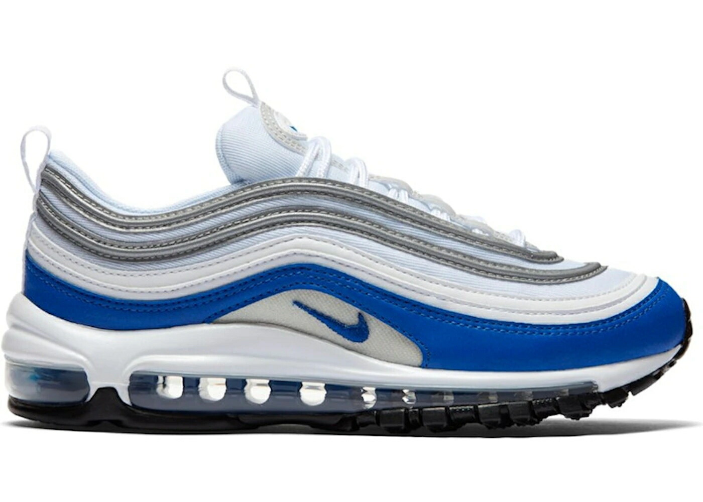 ナイキ マックス 白色 ホワイト ゲーム 灰色 グレー エアマックス ゲームロイヤル 青 ブルー WOMEN'S スニーカー レディース NIKE AIR MAX 97 WHITE GAME ROYAL (WOMEN'S) / WHITE GAME ROYAL NEUTRAL GREY
