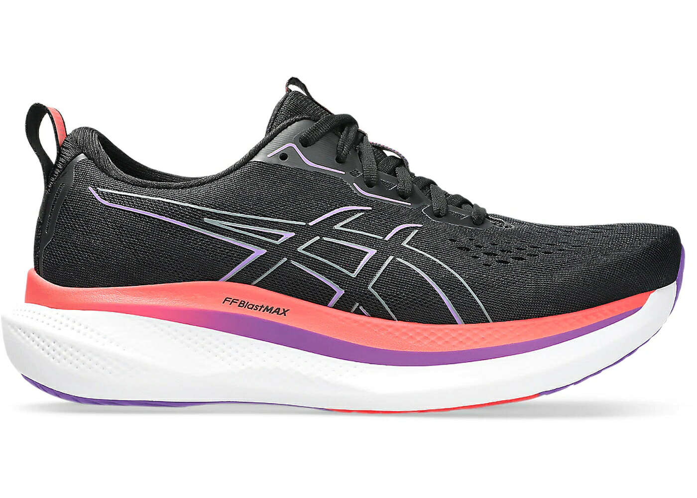 アシックス マックス 黒色 ブラック 赤 レッド スニーカー メンズ ASICS GLIDERIDE MAX BLACK FLASH RED / BLACK FLASH RED｜スニケス