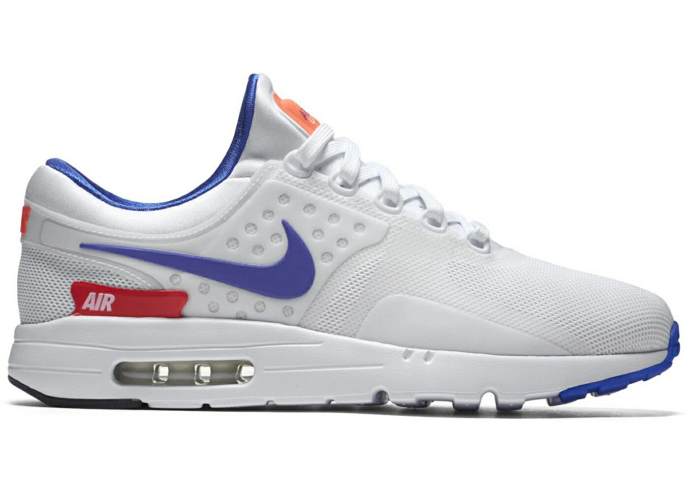 ナイキ マックス ゼロ 白色 ホワイト 赤 レッド 黒色 ブラック エアマックス スニーカー メンズ NIKE AIR MAX ZERO ULTRAMARINE / WHITE SOLAR RED BLACK