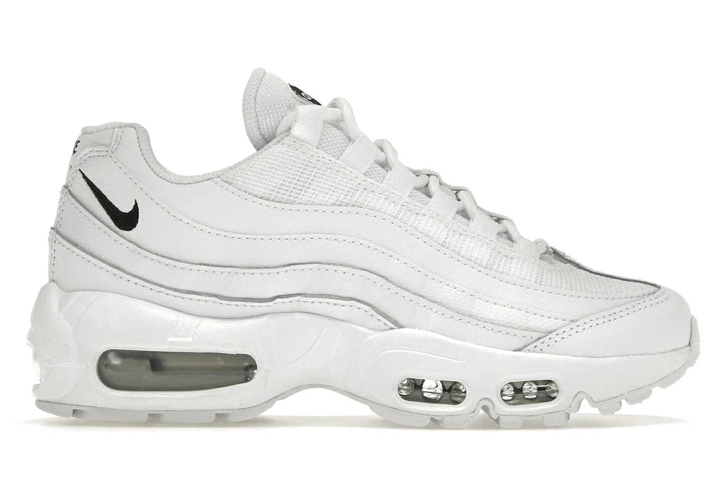 ナイキ マックス 白色 ホワイト 黒色 ブラック エアマックス WOMEN'S スニーカー レディース NIKE AIR MAX 95 ESSENTIAL WHITE BLACK (WOMEN'S) / WHITE BLACK WHITE
