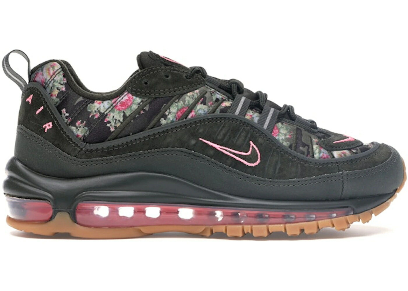 ナイキ マックス 黒色 ブラック エアマックス WOMEN'S スニーカー レディース NIKE AIR MAX 98 FLORAL SEQUOIA (WOMEN'S) / SEQUOIA METALLIC BLACK SUNSET