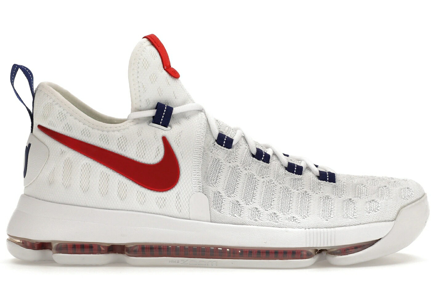 ナイキ 白いこと 白いこと 赤 赤いこと 青碧 青碧 スニーカー メンズ NIKE KD 9 USA / WHITE UNIVERSITY RED RACER BLUE