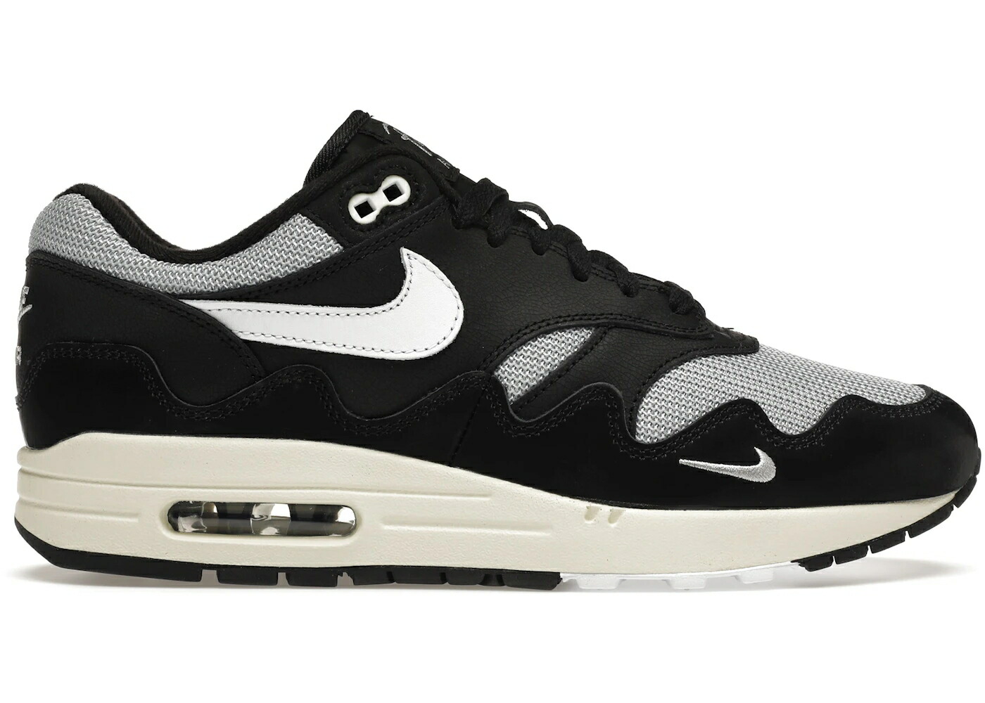 ナイキ マックス 黒色 ブラック 銀色 シルバー エアマックス スニーカー メンズ NIKE AIR MAX 1 PATTA WAVES BLACK (WITHOUT BRACELET) / METALLIC SILVER BLACK