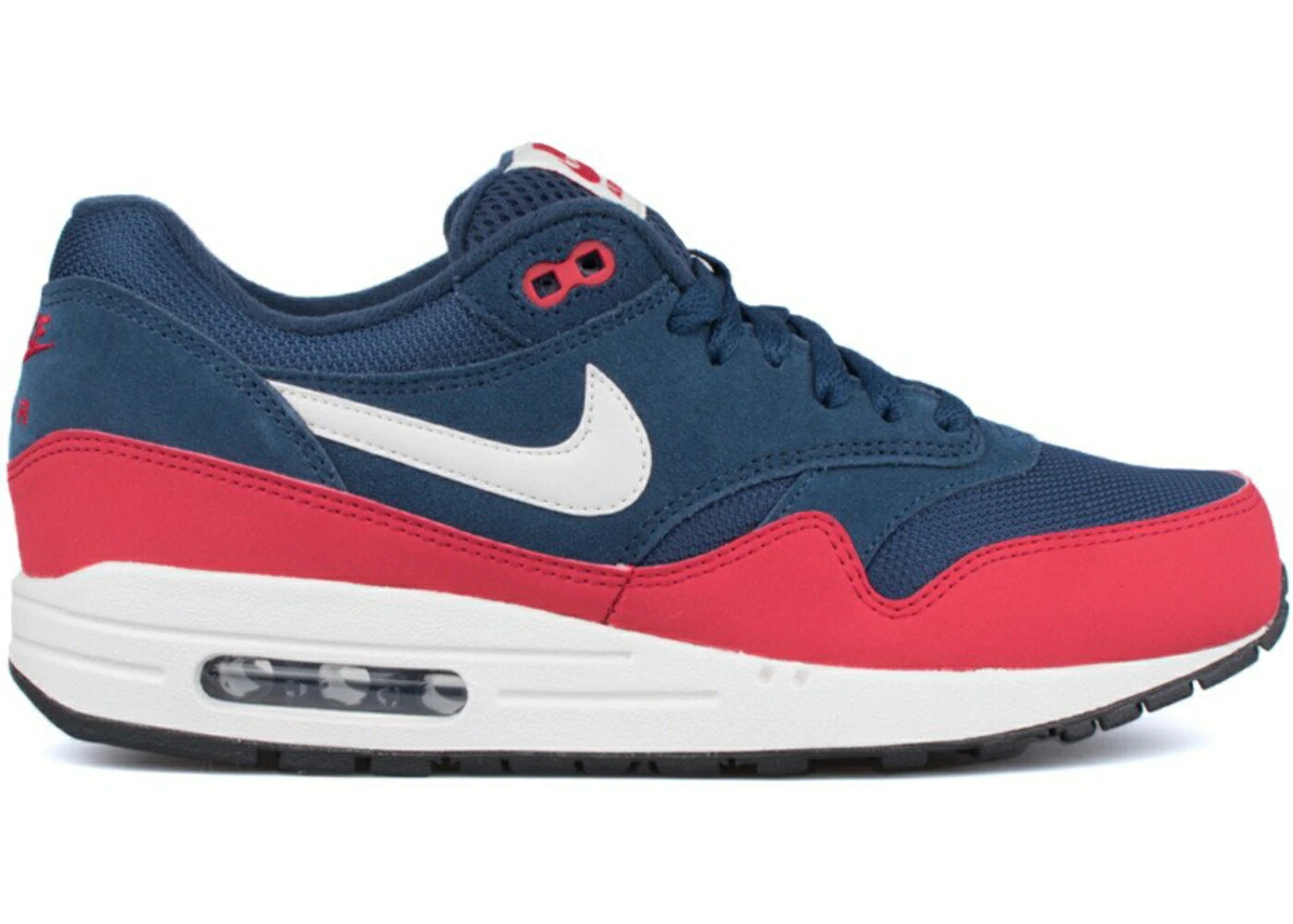 ナイキ マックス 紺色 米国海軍 赤 赤いこと 大気圏マックス スニーカー メンズ NIKE AIR MAX 1 MIDNIGHT NAVY RED / MIDNIGHT NAVY UNIVERSITY RED