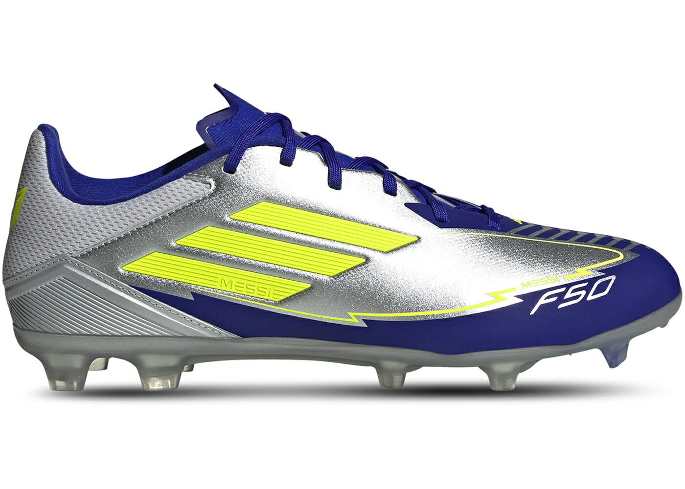 アディダス しろがね色 しろがね色 黄味がかった 黄色 スニーカー メンズ ADIDAS F50 LEAGUE FG/MG MESSI PLAYER PACK 1 / SILVER METALLIC SOLAR YELLOW