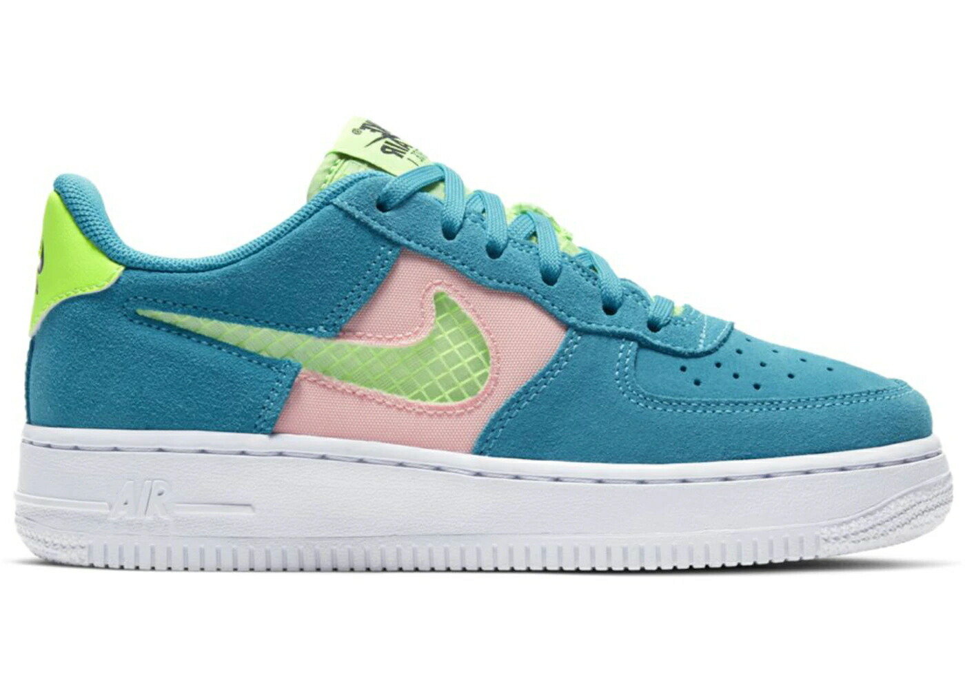 ナイキ アクア 白いこと 白いこと 空軍 お坊っちゃん キッズ NIKE AIR FORCE 1 LV8 ORACLE AQUA (GS) / ORACLE AQUA WASHED CORAL WHITE もの言う花 マタニティ スニーカー