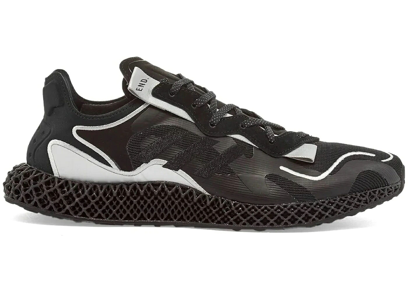 アディダス コア 黒色 ブラック END. スニーカー メンズ ADIDAS EVO 4D DARK MATTER / CORE BLACK REFLECTIVE|スニケス