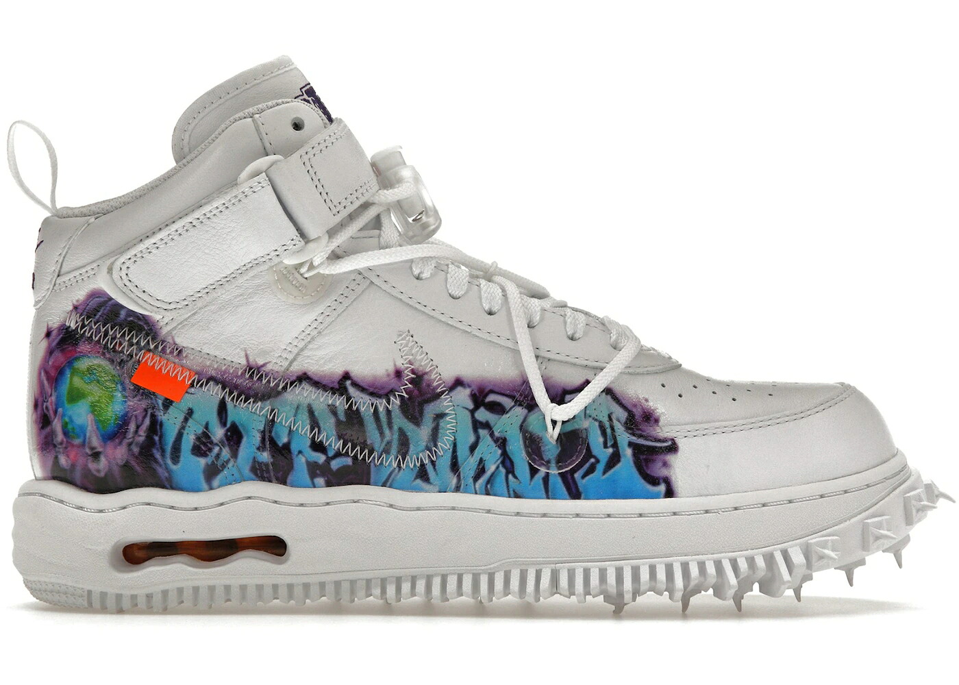 ナイキ ミッド 象牙色 白いこと 白いこと 空軍 スニーカー メンズ NIKE AIR FORCE 1 MID OFF-WHITE GRAFFITI WHITE / WHITE CLEAR WHITE