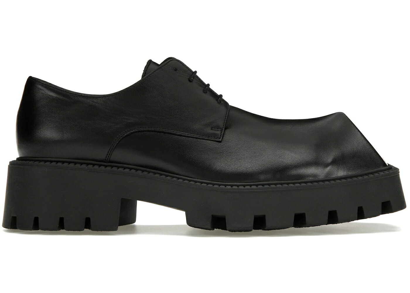 バレンシアガ 黒いこと 黒いこと スニーカー メンズ BALENCIAGA RHINO 25MM DERBY BLACK CALFSKIN /
