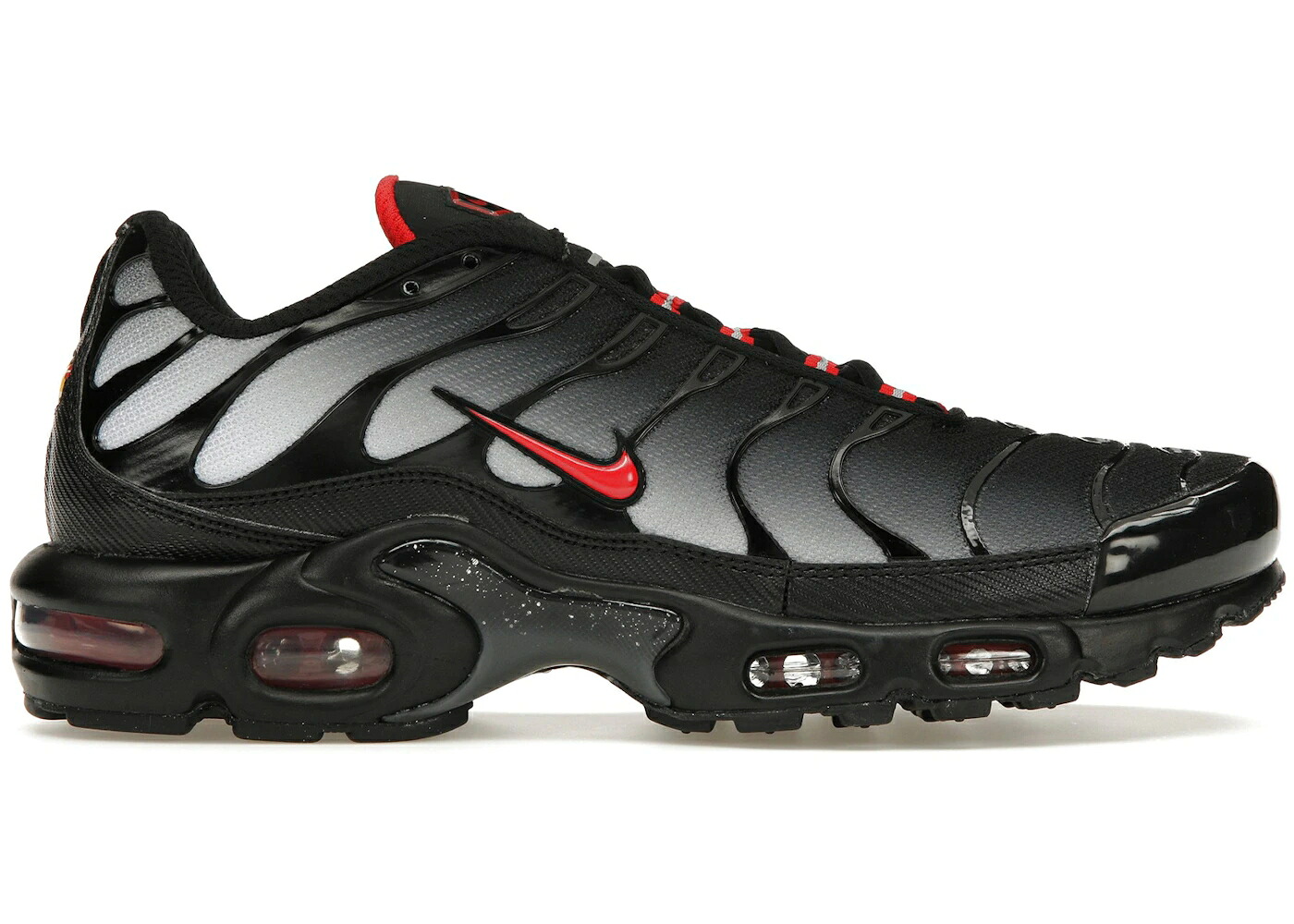 ナイキ マックス 黒いこと 黒いこと 赤 赤いこと 薄墨色 薄墨色 エアマックスプラス スニーカー メンズ NIKE AIR MAX PLUS BLACK GRADIENT RED / BLACK GREY RED