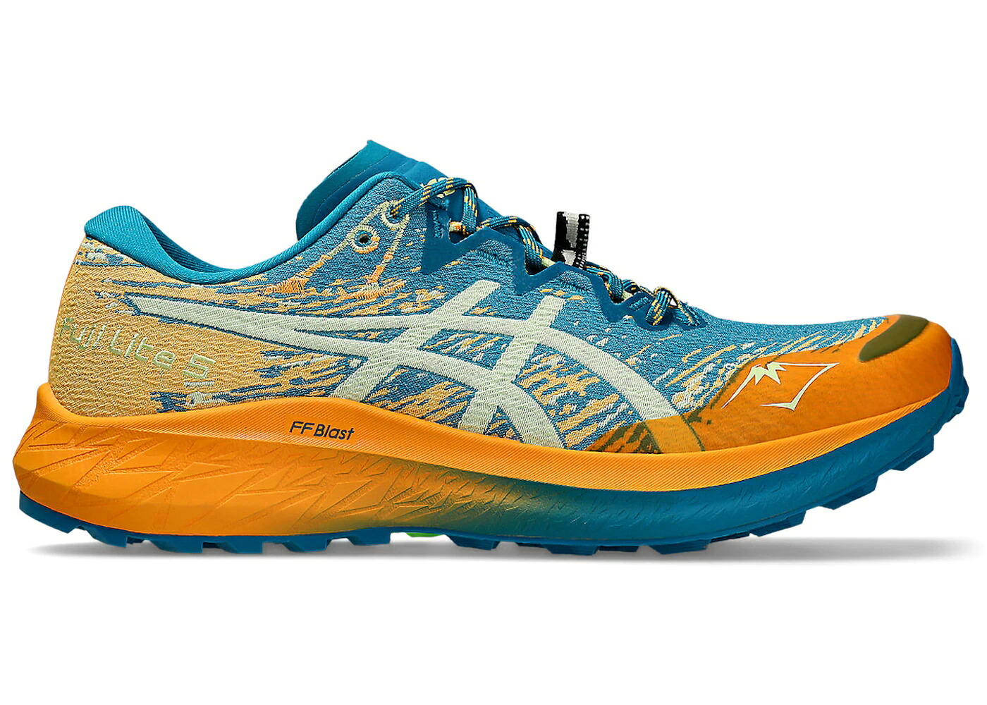 アシックス 点火装置 青み 青色 冷やりとした スニーカー メンズ ASICS FUJI LITE 5 TEAL BLUE COOL MATCHA / TEAL BLUE COOL MATCHA